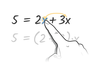 Factoring algebra with a finger